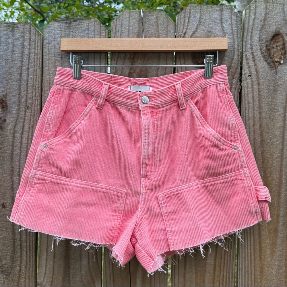 BDG Pink Corduroy Carpenter Shorts